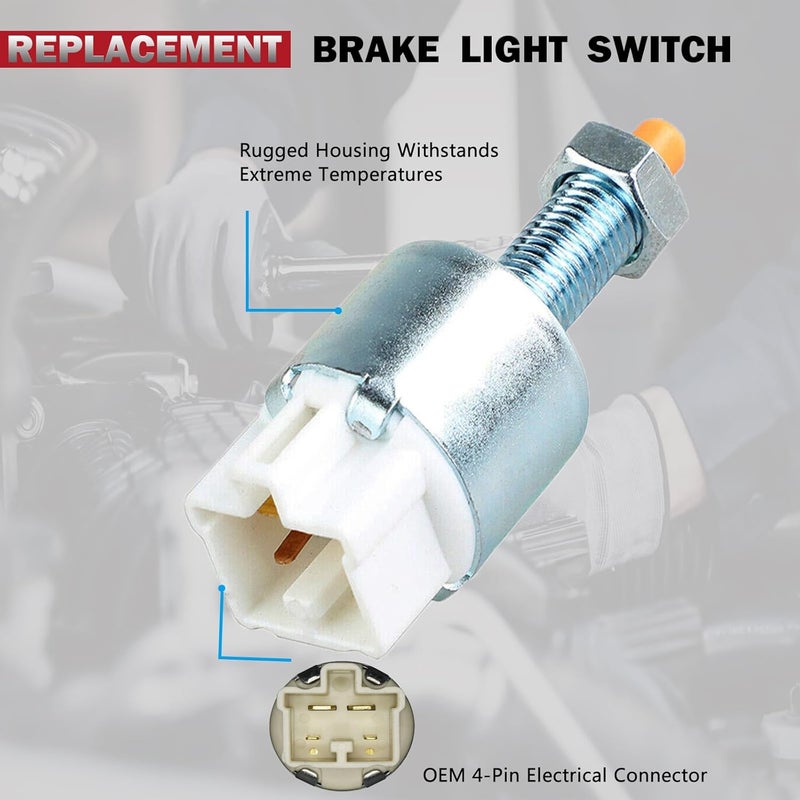 TINGYINGDA Brake Light Switch Stop Lamp Compatible with Toyota Lexus Pontiac Chevy Geo Prizm Vibe 4Runner Avalon Camry Corolla Highlander Cruiser Matrix MR2 Spyder Prius RAV4 Sienna Solara Supra Tacoma Tundra - Image 2